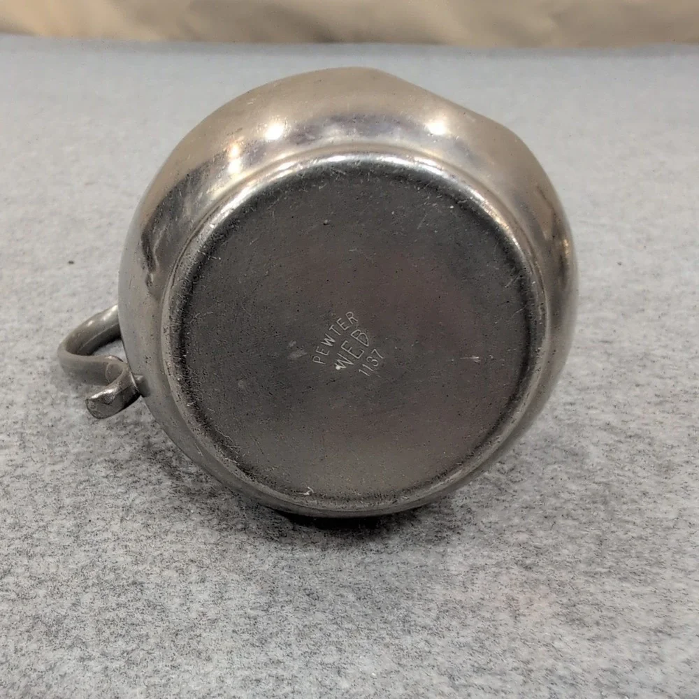 Vintage Pewter Pitcher Creamer Small‎ Jug WEB 1137